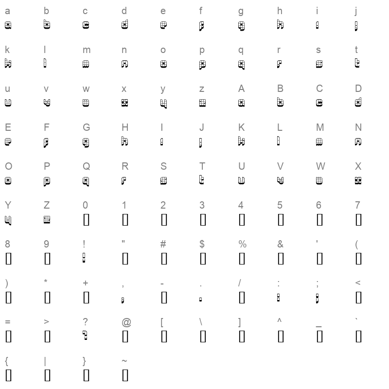 06 29 Regular Character Map