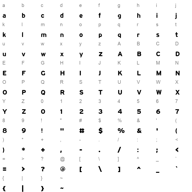 21 Alhadari Bold xh4SpPm Character Map