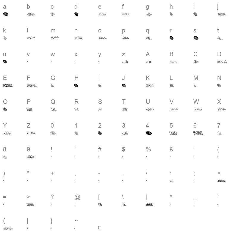 5BISMILI Character Map