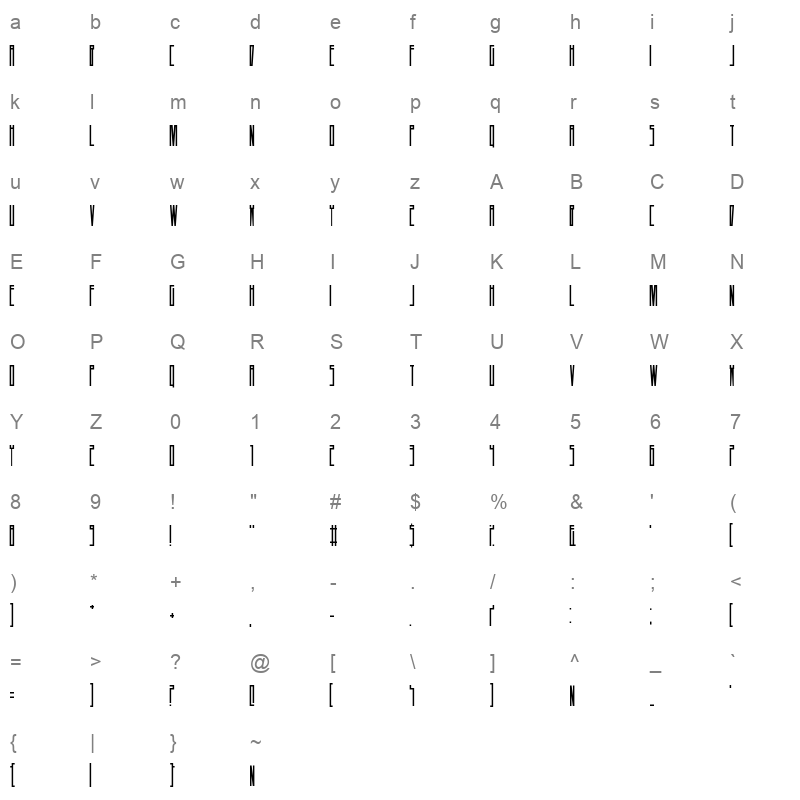 A Dash of Salt Character Map