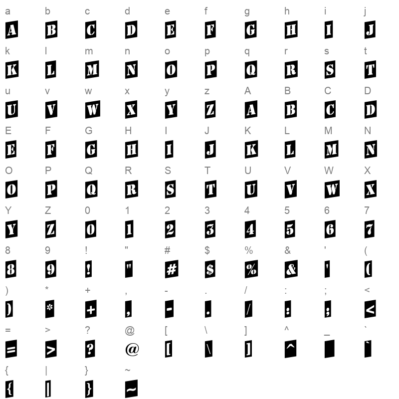 a stamper cameo up Character Map