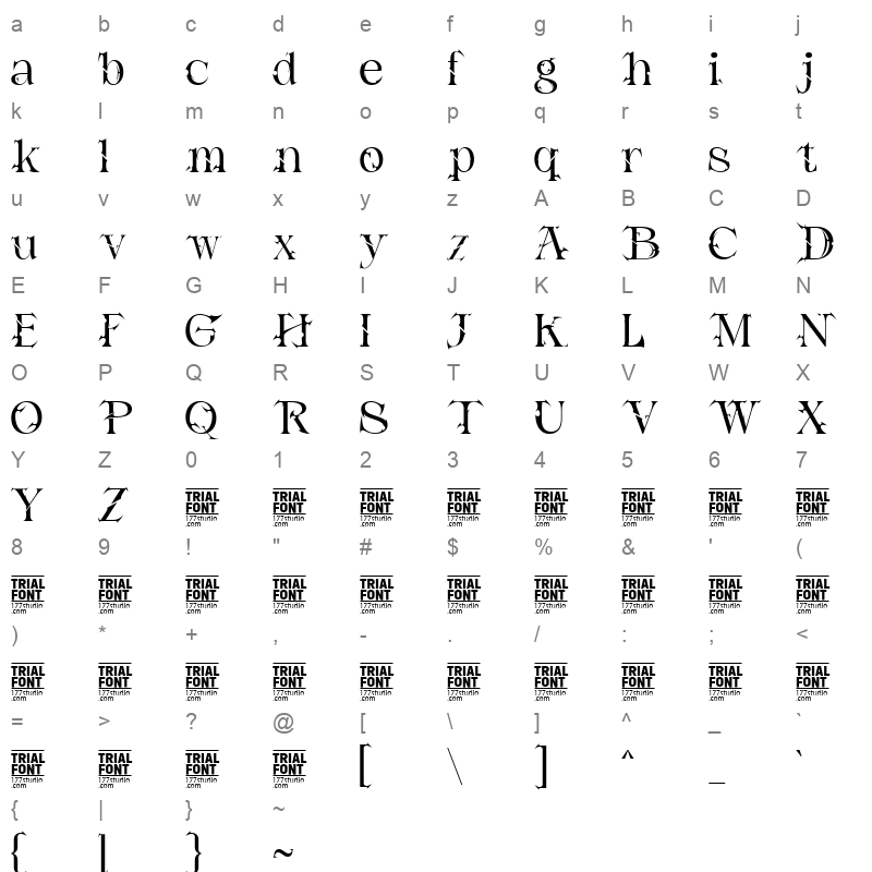 across Character Map
