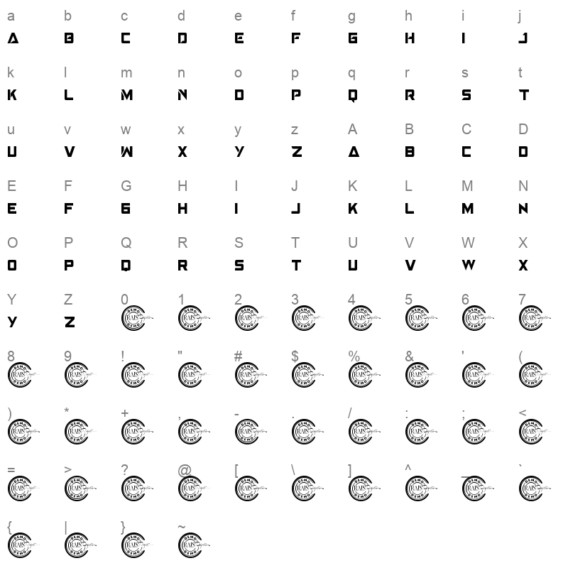 adventurer regular demo Character Map
