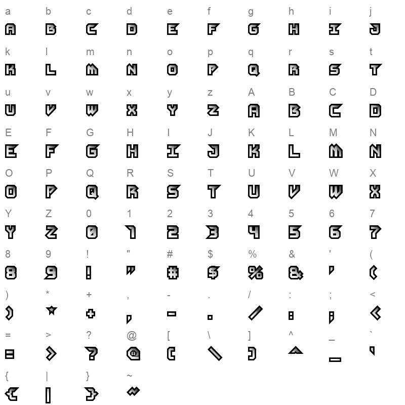 alex murphy gradient Character Map