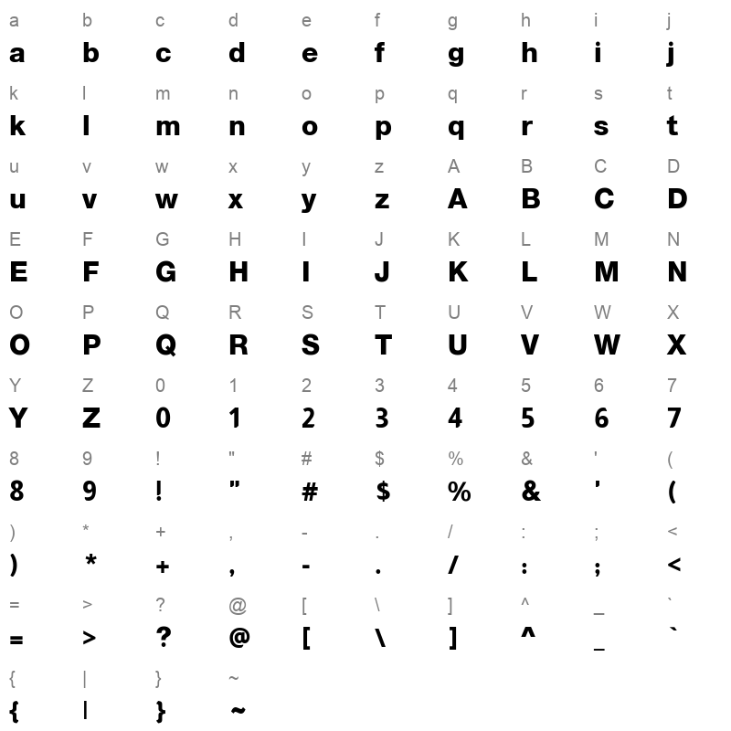almarai extrabold ttf Character Map