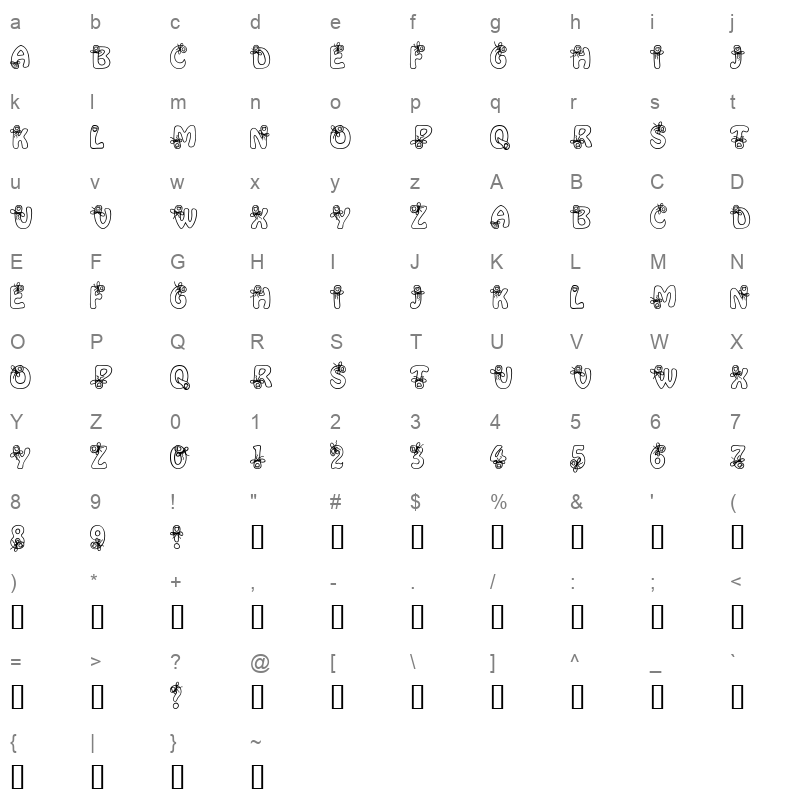 alpha remember Character Map