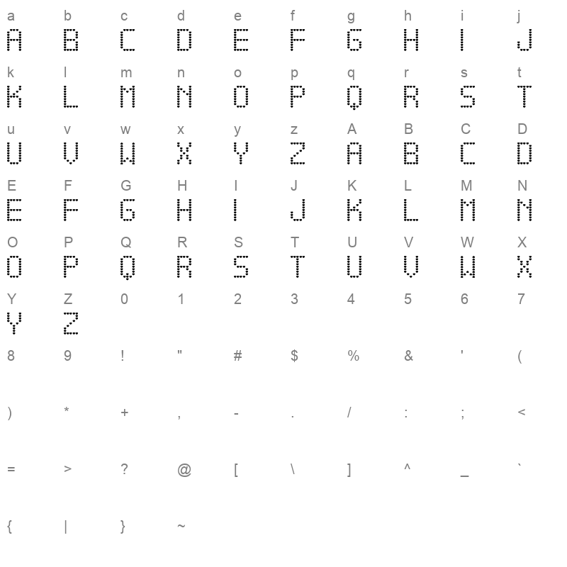 amame tfb Character Map