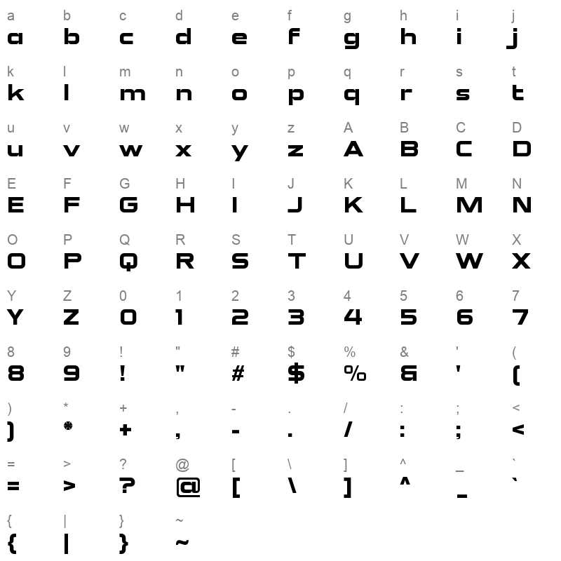 ambatah extrabold Character Map