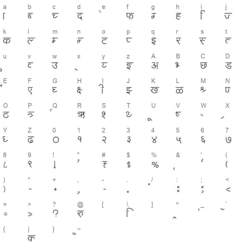AMS Leafy 2 Regular Character Map