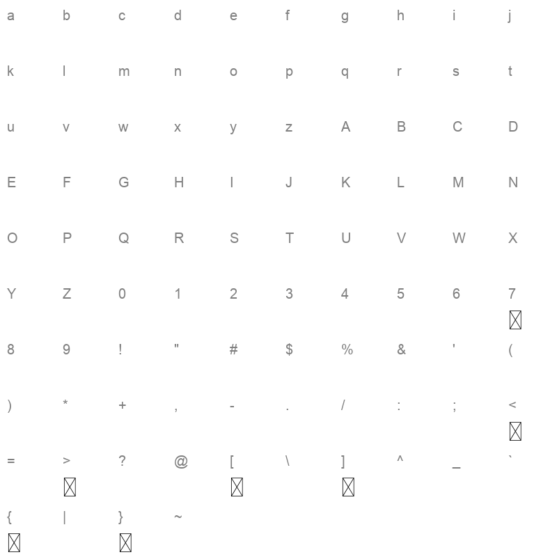 ams pravin color Character Map
