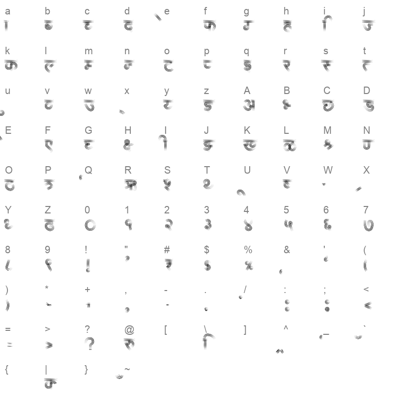 AMS Rekha 2 Regular Character Map
