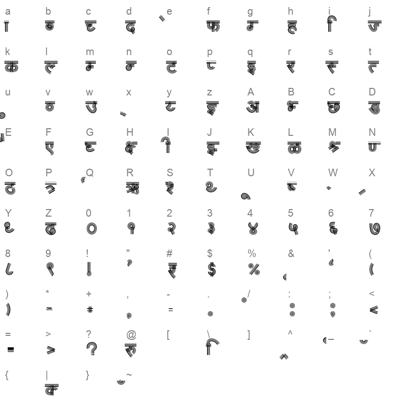 AMS Rekha 6 Regular Character Map