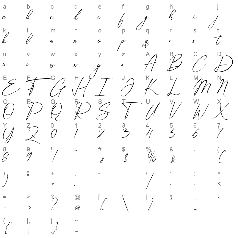 Amsterdam Character Map