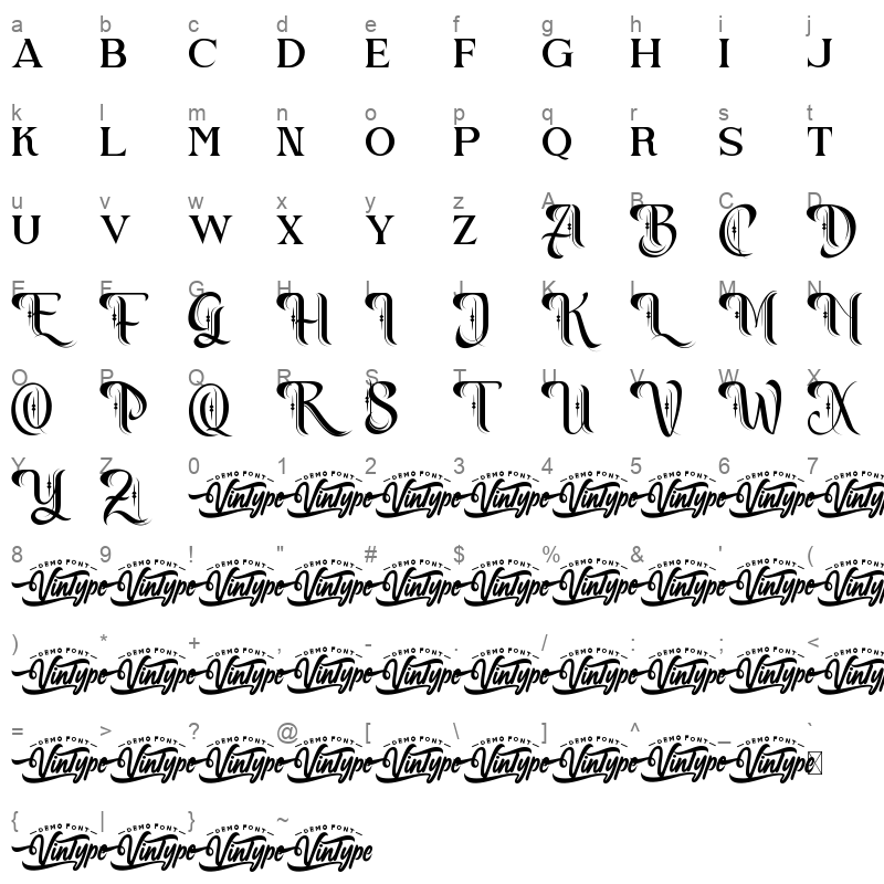 angel bandit demo Character Map