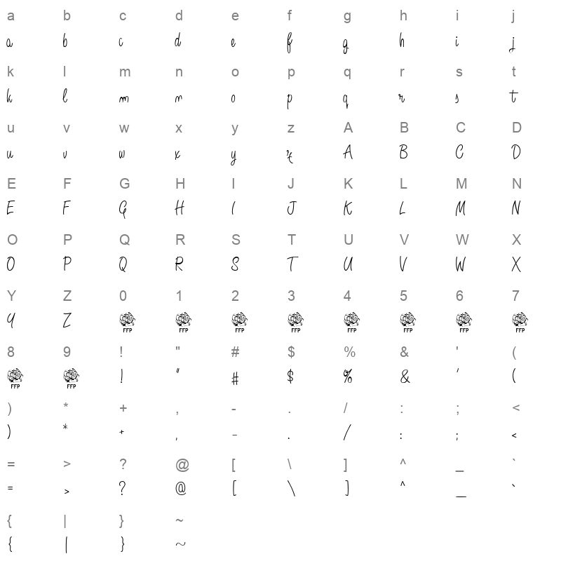 angelique rose Character Map