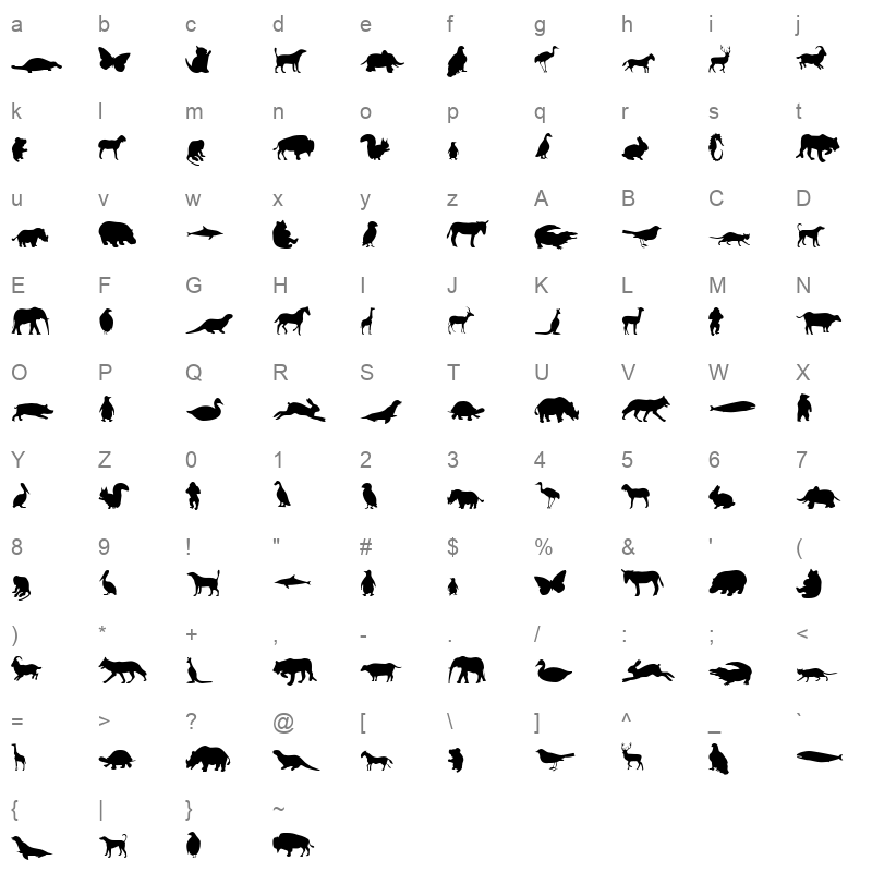 Animals Normal Character Map