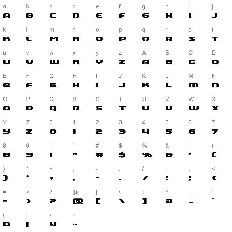 annapolis regular Character Map