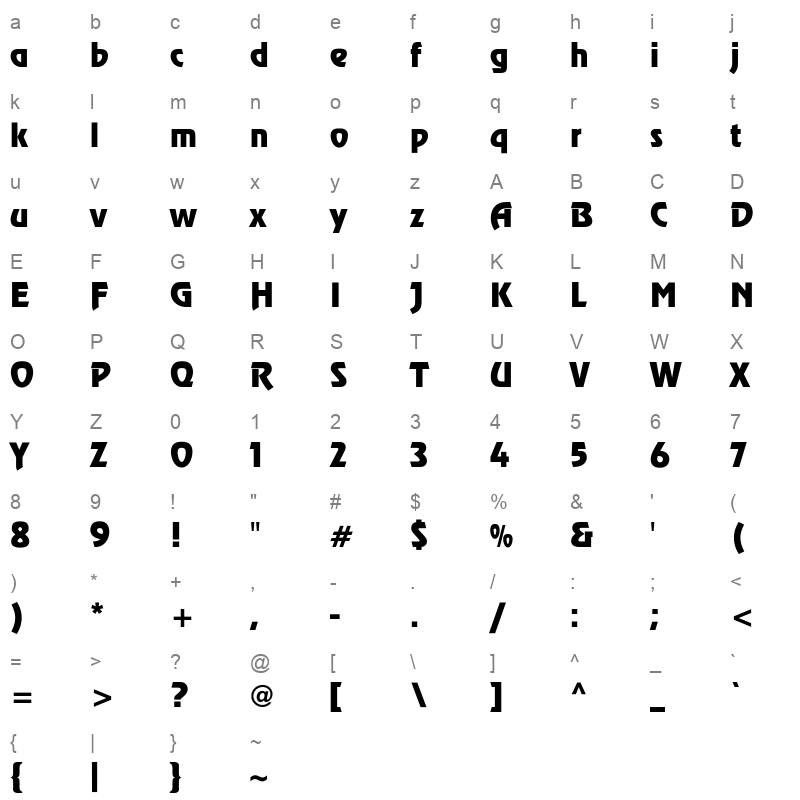 announce regular Character Map