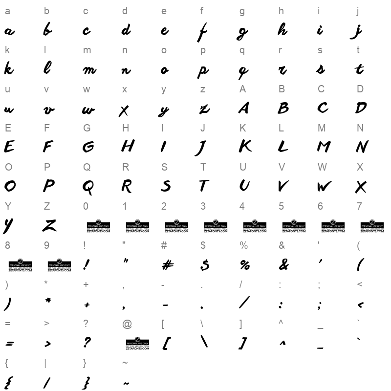another shabby Character Map