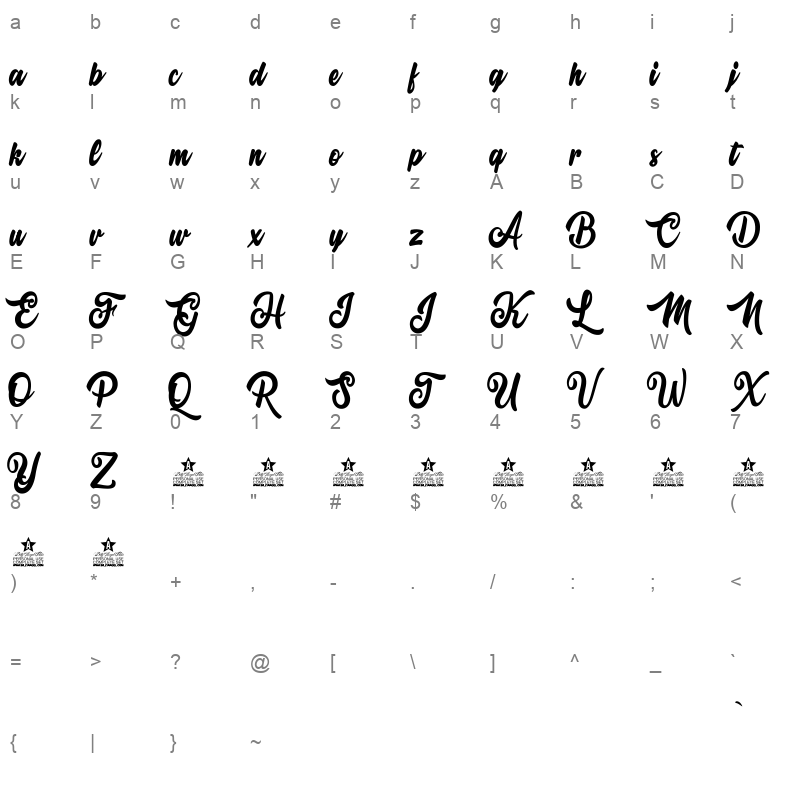 antonine personal use Character Map
