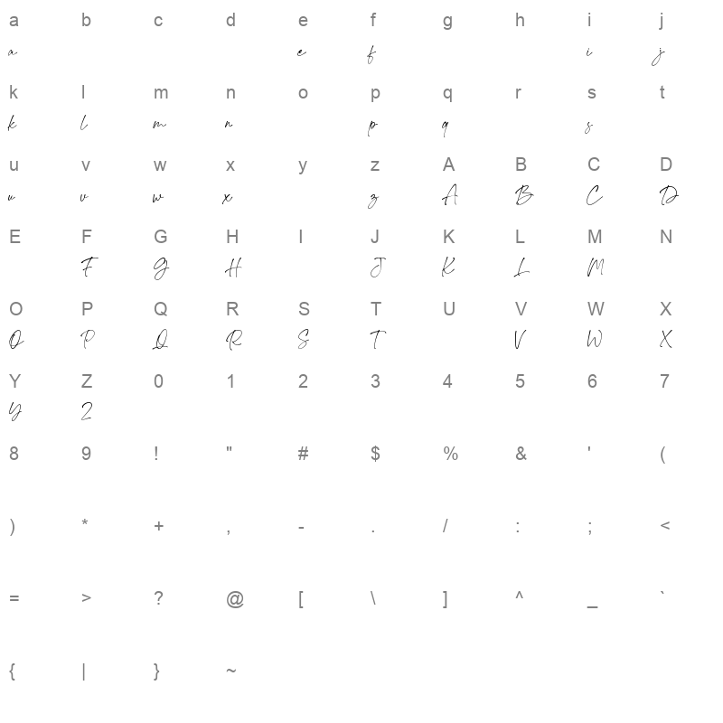 anumakine demo Character Map