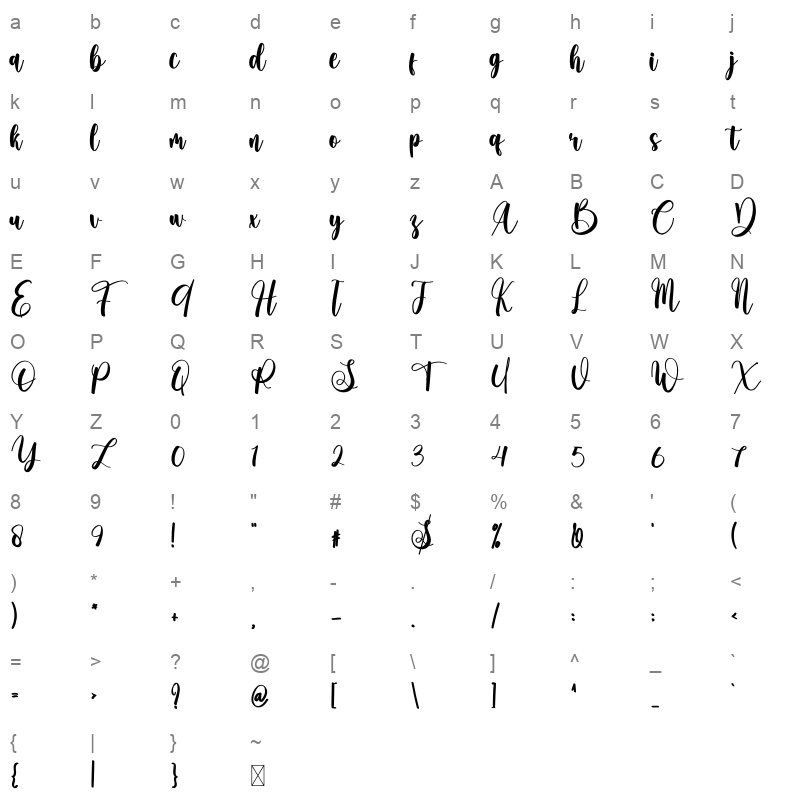 Anything Character Map