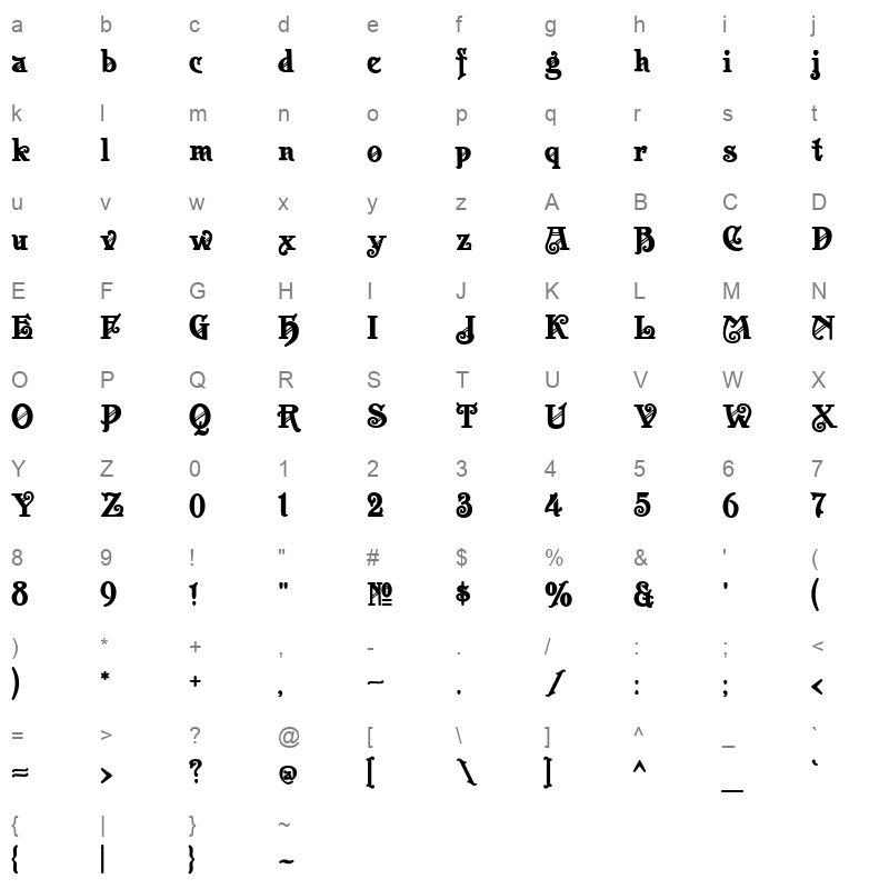 apollo asm Character Map