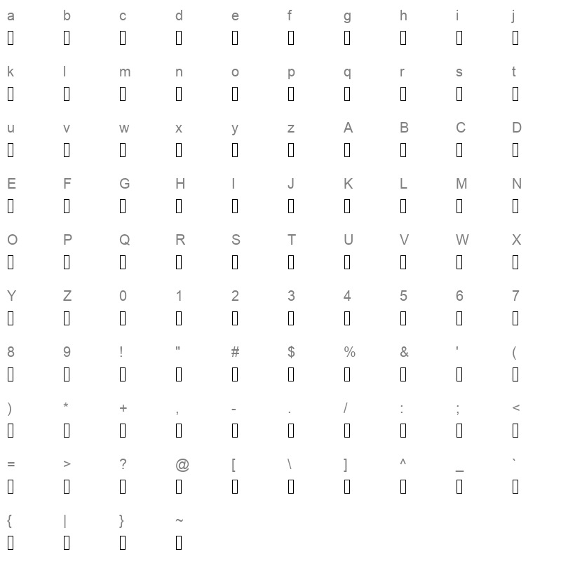 apple braille outline 8 dot Character Map