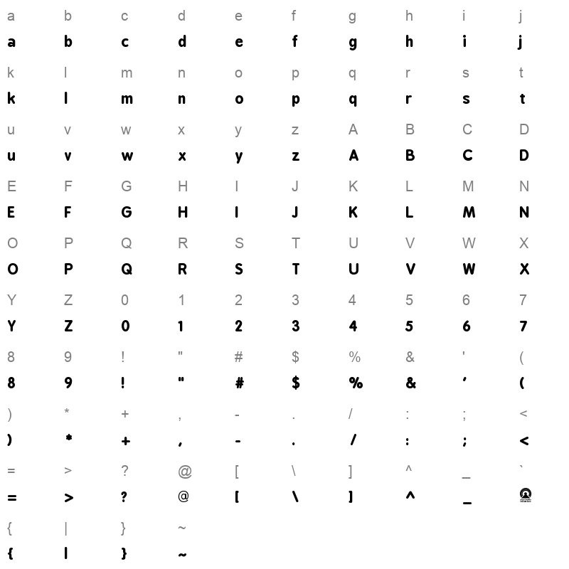 Ara Hamah Homs Regular Character Map