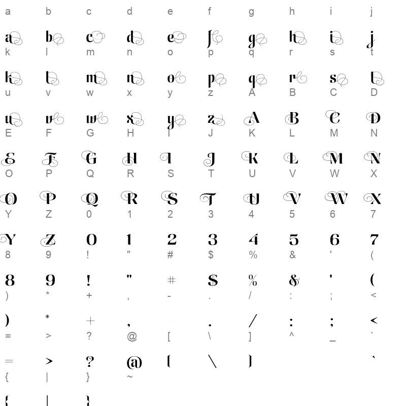 aranjuez pro Character Map