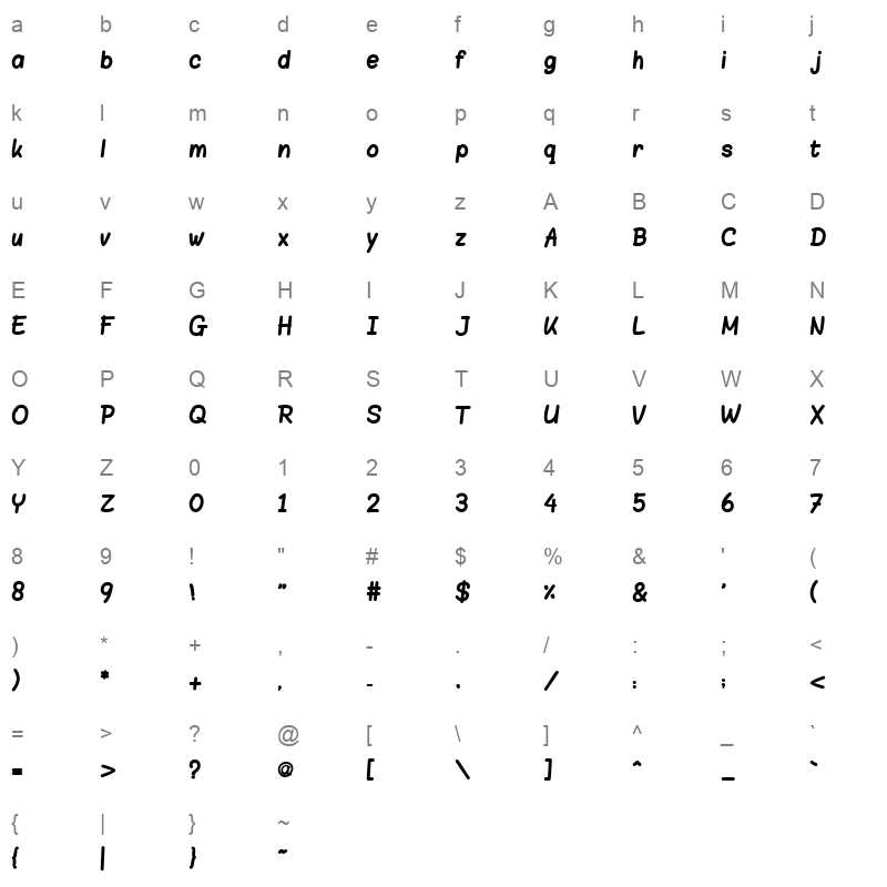 Aref Menna Bold HI8QqfI Character Map