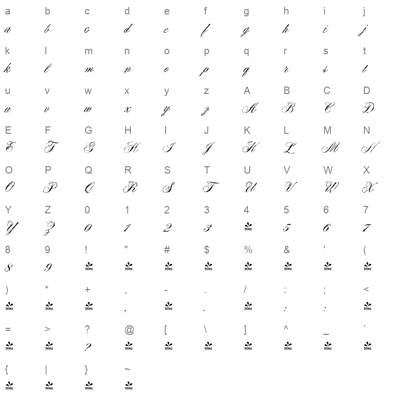 argyle rough Character Map