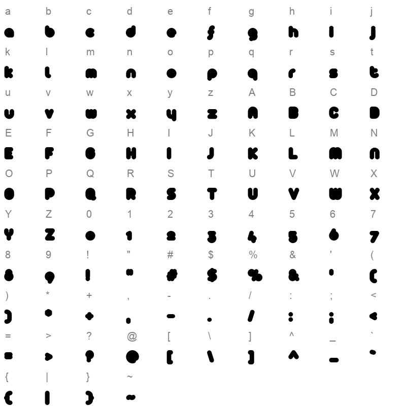 arista 20 fat Character Map