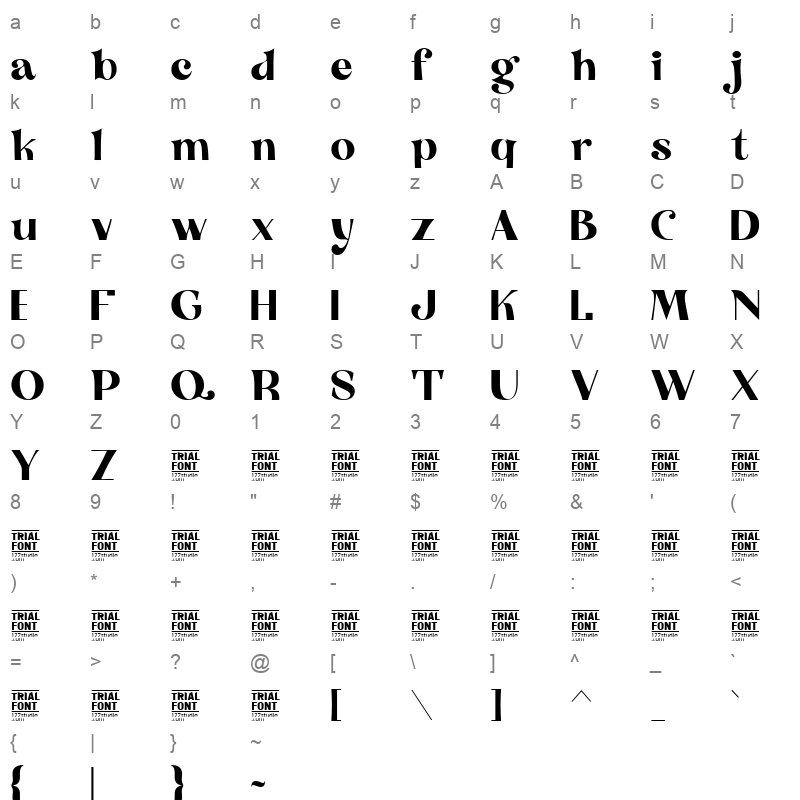 artificial Character Map
