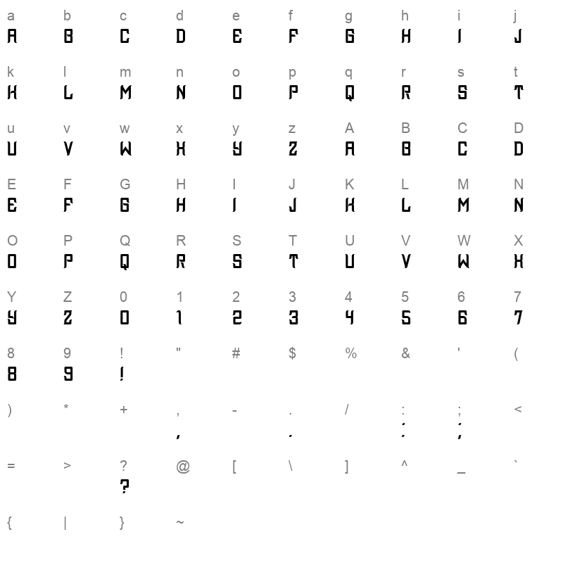 assyrian Character Map