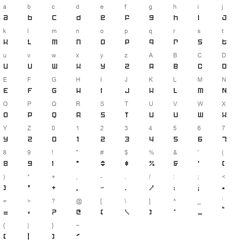 astronaut underline Character Map