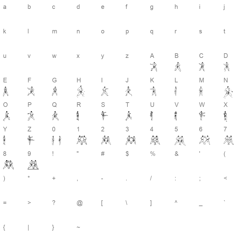 atewaza Character Map
