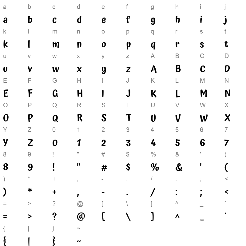 atma semi bold Character Map