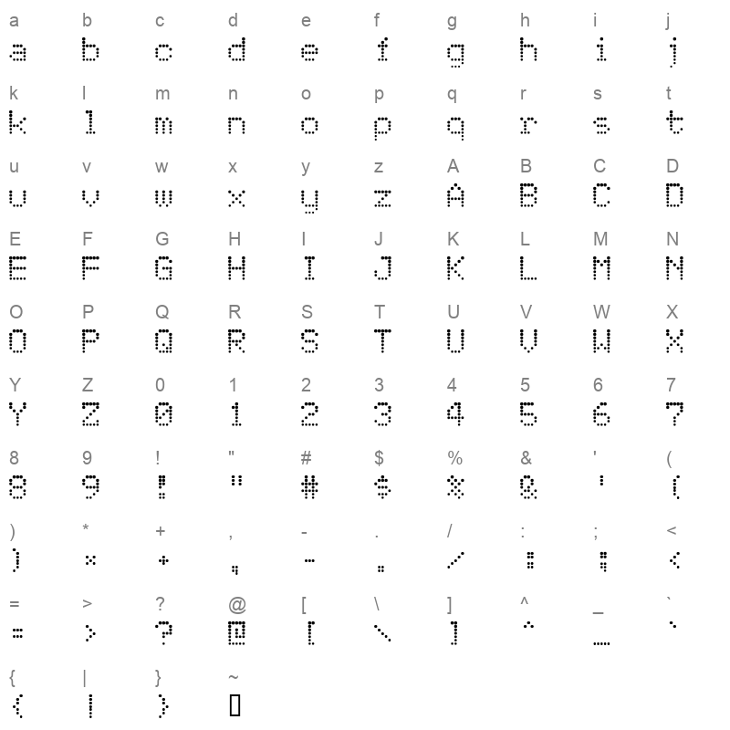 atomic clock radio Character Map