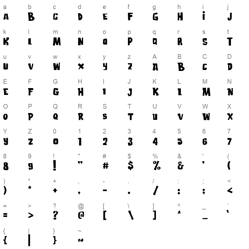 attack of monster Character Map