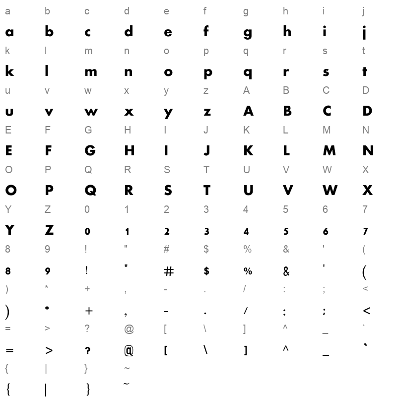 Attari Aseer Character Map