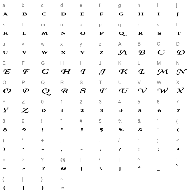 aviano royale heavy Character Map