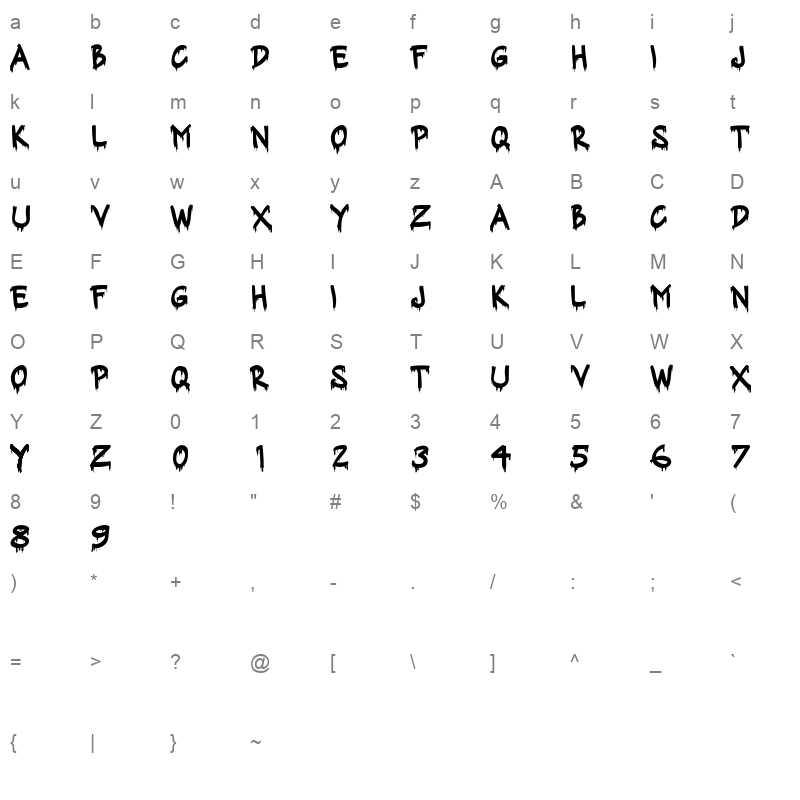 baby halloween Character Map