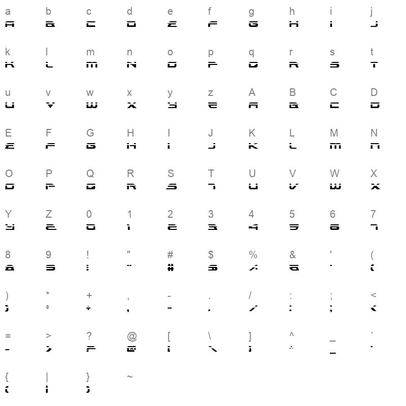 bad robot laser Character Map