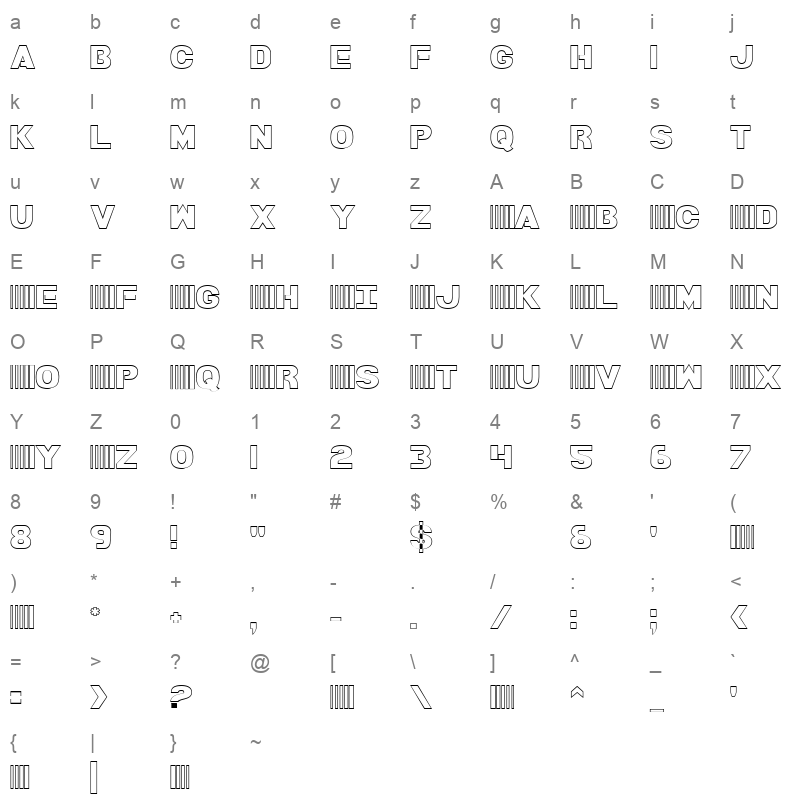 bamf outline Character Map