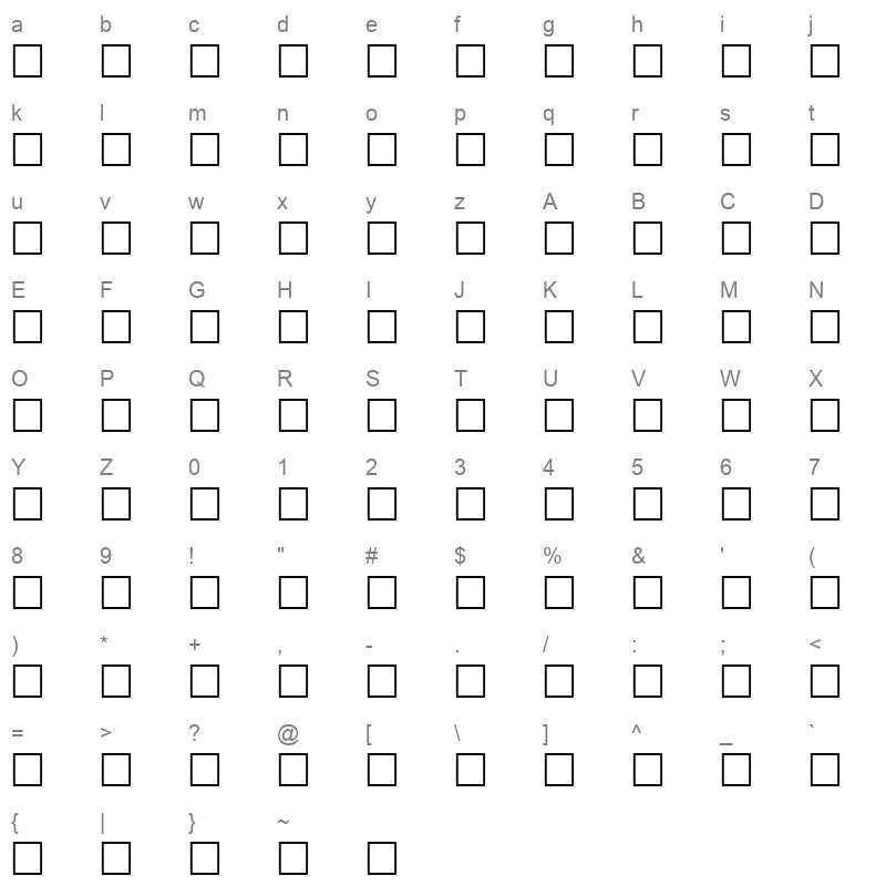 Basem2 Normal Character Map