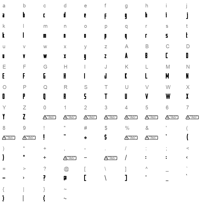 Battlechips Character Map