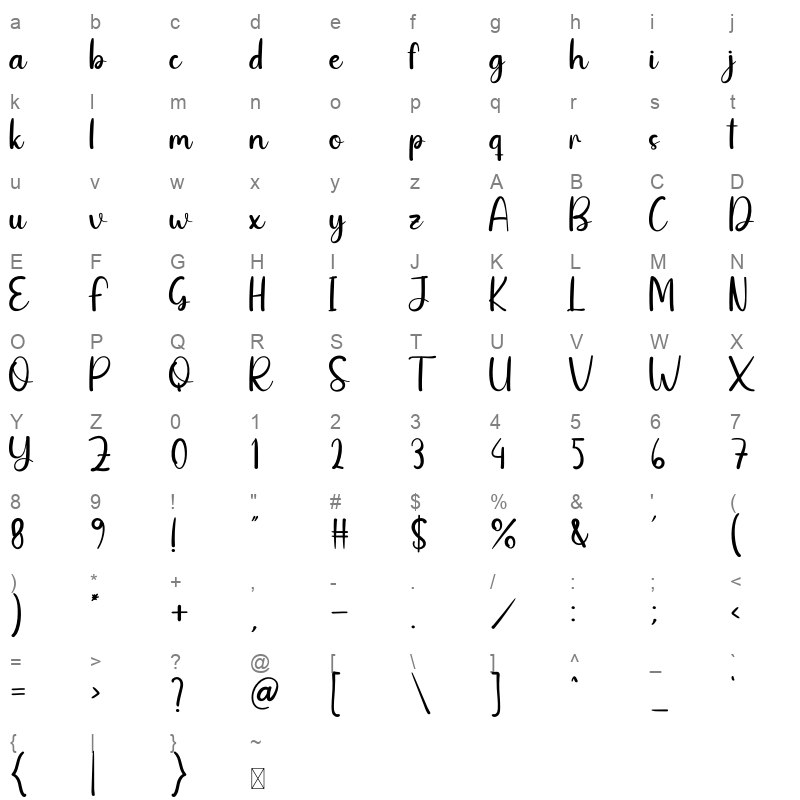 Before Character Map