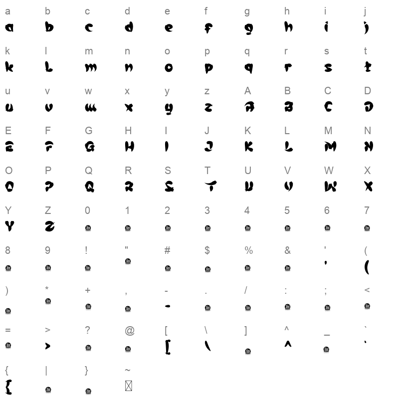 bejo Character Map