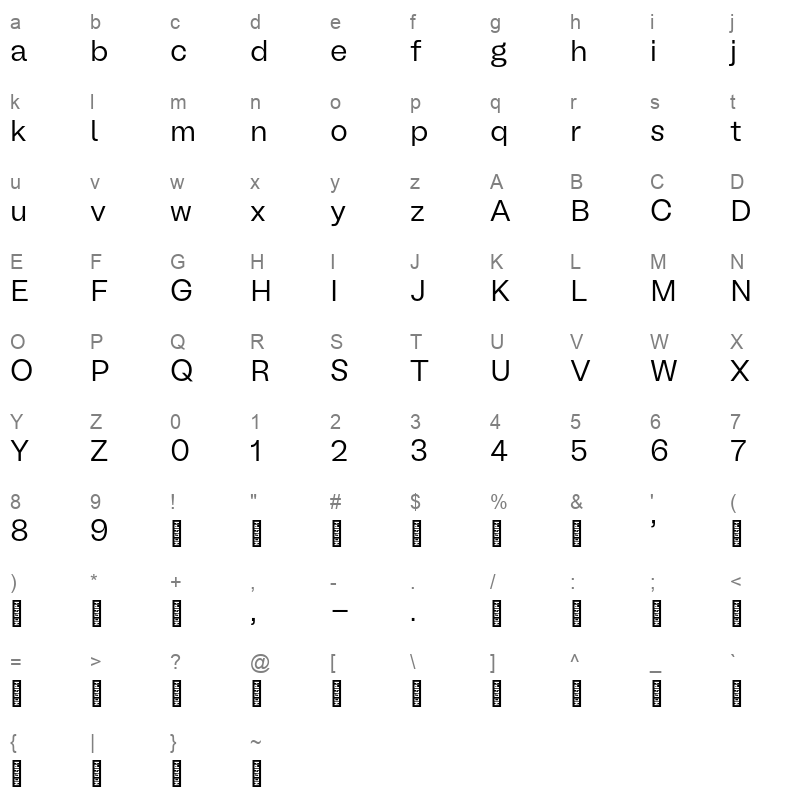 bl melody book Character Map